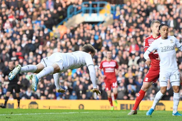 Patrick Bamford heading in the opener (Pic: Getty)