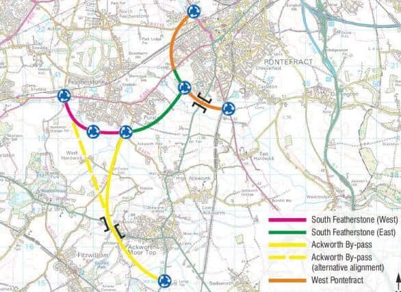 The proposed road could potentially cut congestion around Featherstone, Pontefract and Ackworth and create jobs around the Five Towns and Leeds area.