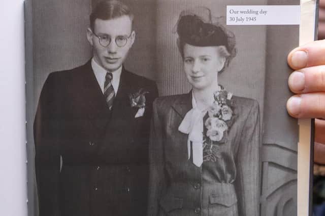 Heinz Skyte and his wife Thea on their wedding day in 1945