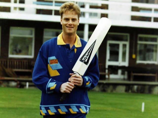 Showing his true colours today was Yorkshire's new spin bowler Richard Stemp, who was displaying the county's new Sunday League kit.