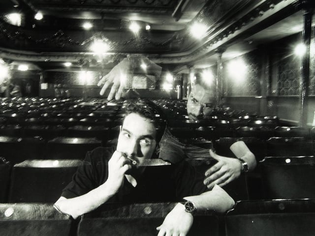 City Varieties stage manager Jason Salvin, during a break in dress rehearsals for Dick Whittington in December 1993, was happy to admit he had encountered presences and auras in many parts of the old theatre.
