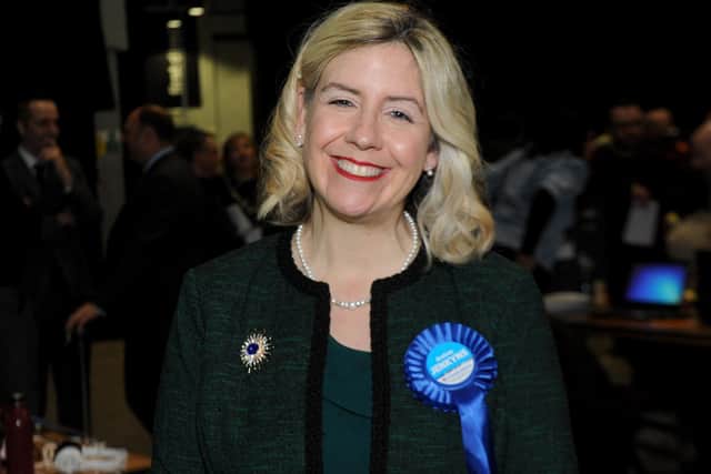 Andrea Jenkyns at the count in Leeds Arena.