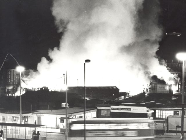 This view of the blaze was captured from Quarry Hill.