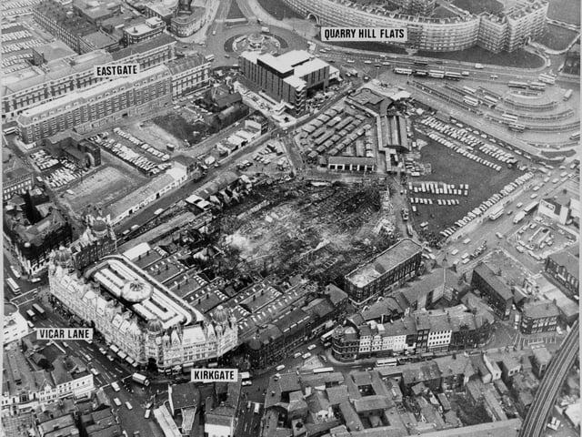 An aerial view of the damage.