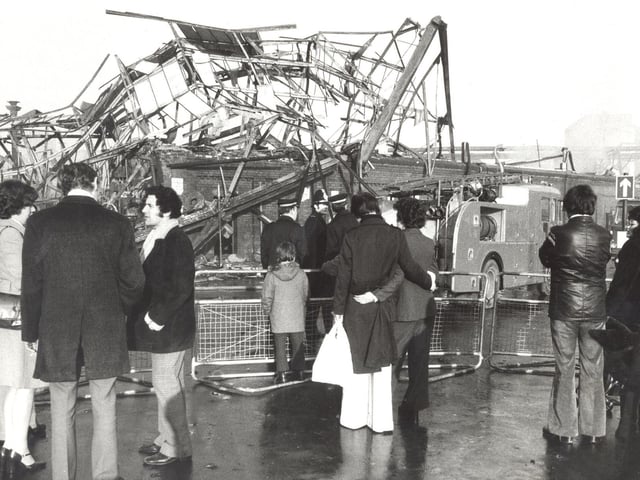 Traders and shoppers were left in shock by the extent of the blaze.