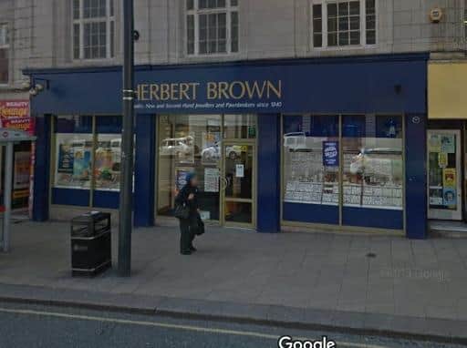 The former Herbert Brown jewellery shop on The Headrow in Leeds city centre.
Image: Google
