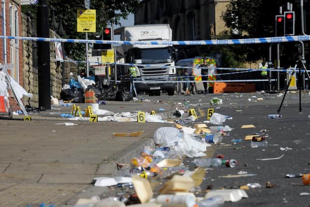 The scene after 21-year-old Tcherno Ly was stabbed to death in August.