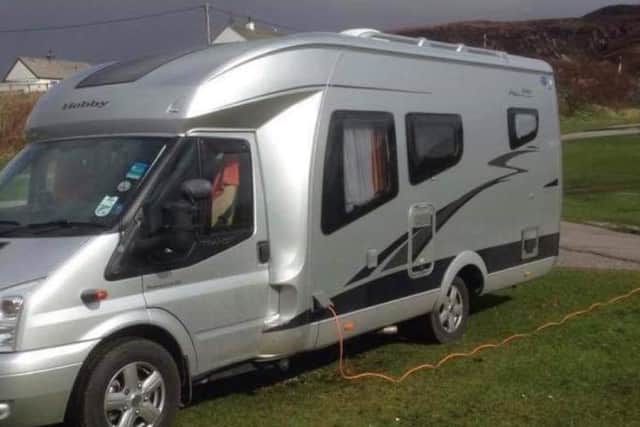 A stolen campervan was found outside a restaurant in Leeds. Photo: North Yorkshire Police.