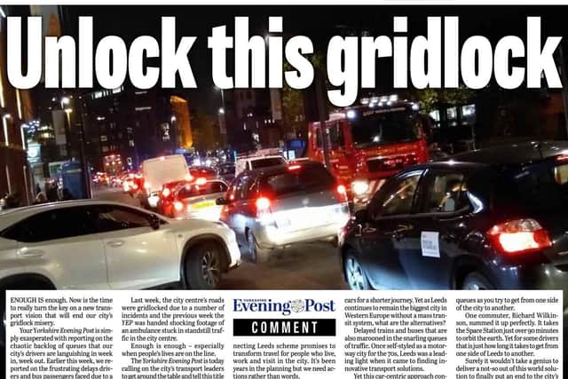 The Yorkshire Evening Post's recent front page on the traffic chaos in Leeds.