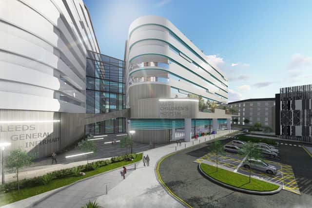 Artist impression of the new Leeds General Infirmary buildings.