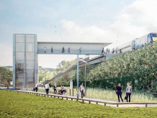 Artist impression of the proposed White Rose Centre station.