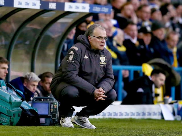Leeds United head coach Marcelo Bielsa. Photo by Nigel Roddis/Getty Images.