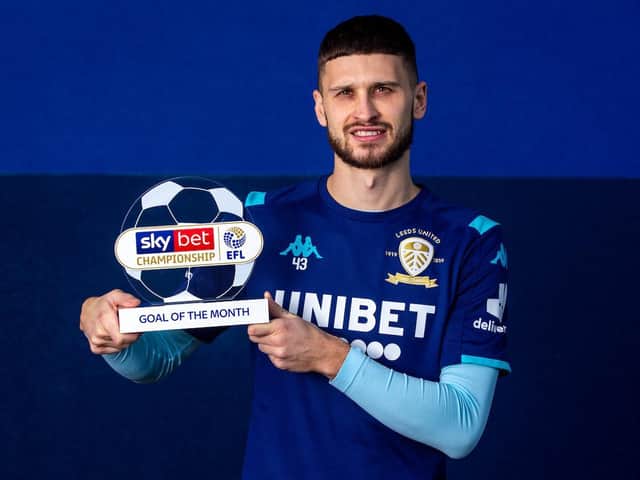 CLEAR WINNER: Leeds United midfielder Mateusz Klich with the Sky Bet Championship Goal of the Month award for November.