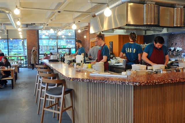 The Scandi-style restaurant features an open kitchen. Picture: Gary Longbottom