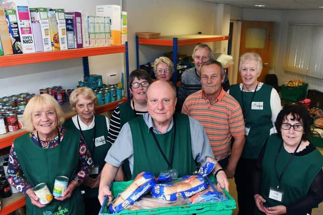 Foodbank volunteers in Leeds.