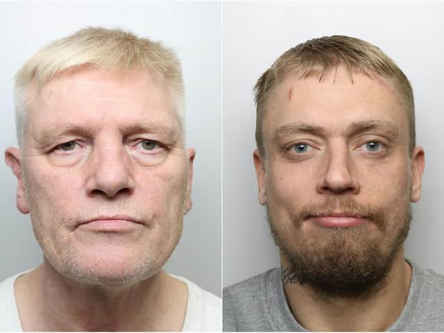 From left to right: Ian Pickard, 56, of Mill Bridge View, Sampson Street, in Liversedge and Stephen Turton, 33, of Dewsbury Road, in Leeds.