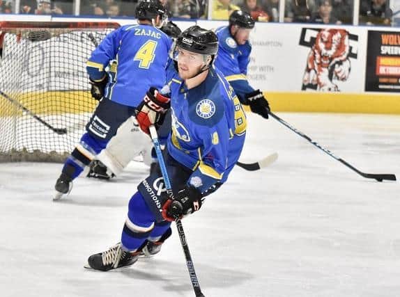 TIPPING POINT: Adam Barnes scored late on for Leeds Chiefs, but it wasn't enough to prevent a 4-2 defeat to leaders Telford. Picture courtesy of Steve Brodie.