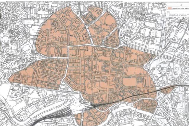 A map showing the extent of the proposed 20mph zone (Image: Leeds City Council).