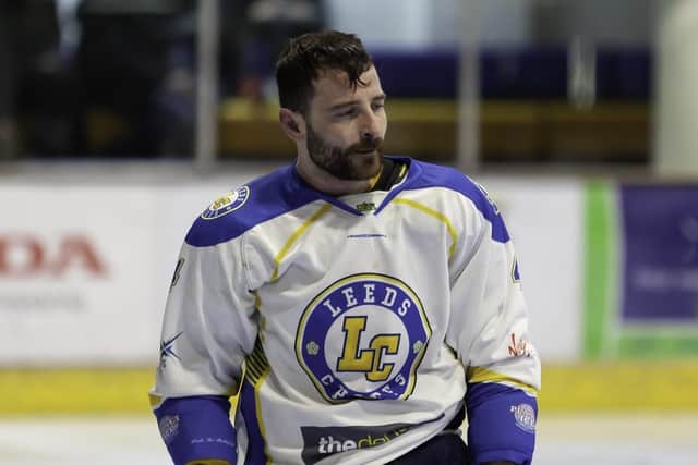 FRUSTRATED: Leeds Chiefs' Sam Zajac, pictured during Sunday's heavy loss at Bracknell Bees. Picture courtesy of Kevin Slyfield.