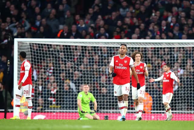 PROBLEMS: For Arsenal who let a 1-0 lead slip in a 2-1 reverse at home to Chelsea, above, in their final game of 2019 under new boss Mikel Arteta. Photo by Julian Finney/Getty Images.
