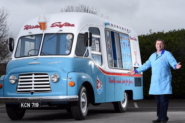 Ian Smith with one of his vintage ice cream vans