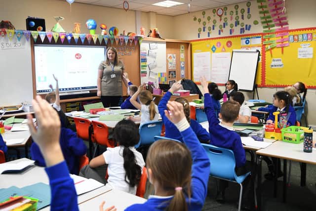 Pupils enjoy lessons at the school.