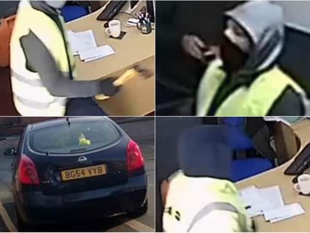 Police are appealing to anyone who recognises the men from this CCTV footage or the car. Photos provided by West Yorkshire Police.