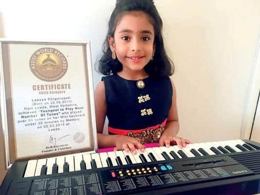 Laasya Chigurupati has been recognised as one of the most gifted children in the world due to her amazing ability to memorise music and play it on piano without any notes.