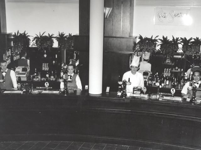 The newly-reopened and refurbished Corn Exchange in June 1990 featured Cafe Society, a 1930s style cafe bar where the emphasis was on food, drink and live entertainment.