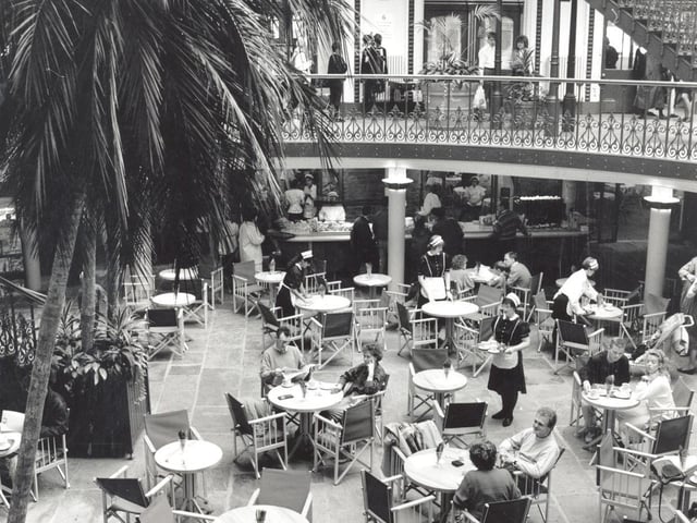 Cafe Society was based in in the heart of the piazza. Do you visit back in the day? Pictured in November 1990.