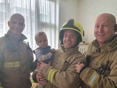 Esme-Louise managed to accidentally lock her worried mum out the house due to a lock latch. Picture: West Yorkshire Fire