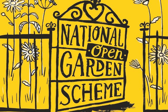 Front cover of the Garden Visitor's Handbook 2020, detailing the National Garden Scheme's open gardens.