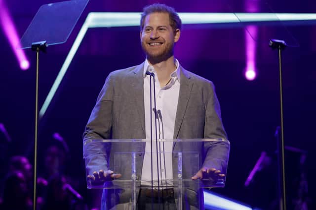 Prince Harry at last year's OnSide Awards at the Royal Albert Hall. PIC: Matt Dunha/WPA Pool/Getty Images