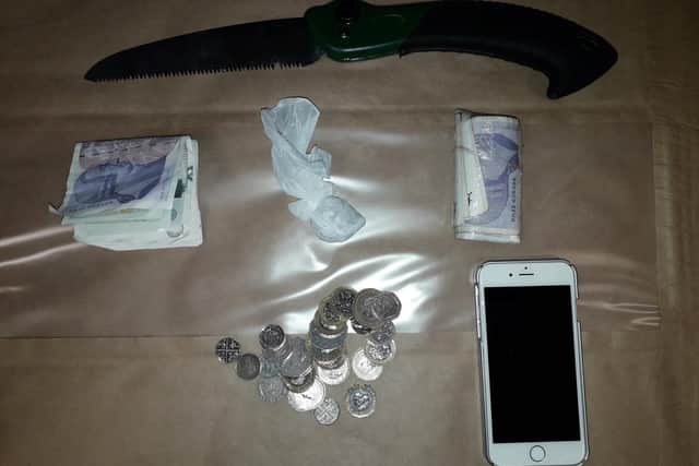 These items were seized from three males in Harrogate last week (Photo: NYP)