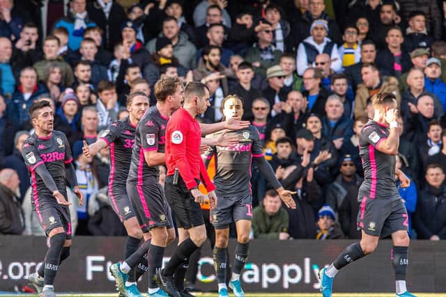 Referee Peter Bankes missed a double handball before Nahki Wells scored for QPR  against Leeds United (Pic: Bruce Rollinson)
