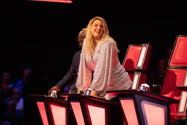 Meghan Trainor, a host on The Voice. Credit: ITV.