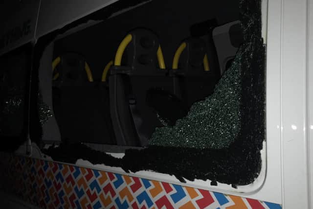 Mini-bus damage