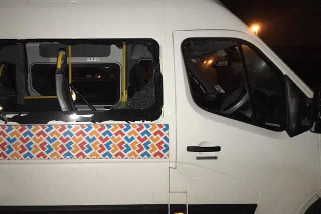 Mini-bus damage