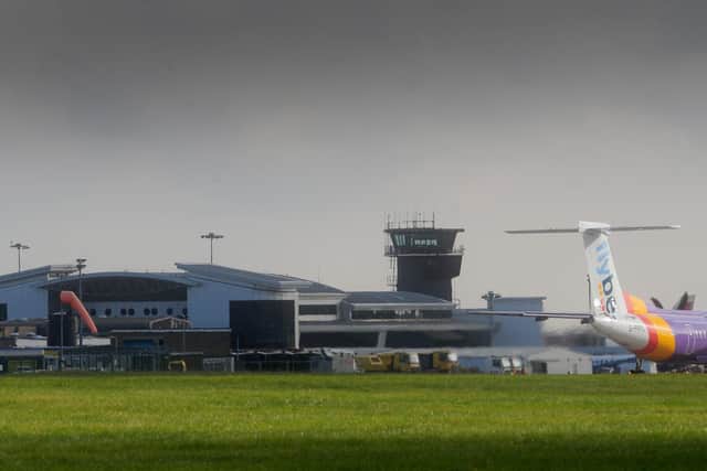 Leeds Climate Commission says a more energy efficient terminal will offset only a fraction of the emissions generated by flights to and from the airport. Picture: Simon Hulme