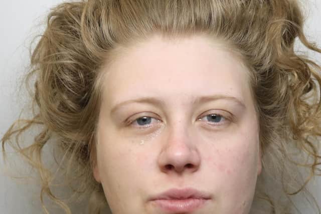 Amelia Ross was jailed for 33 months for after she threatened a 74-year-old woman with a knife during a robbery at a shop on Fountain Street, Morley