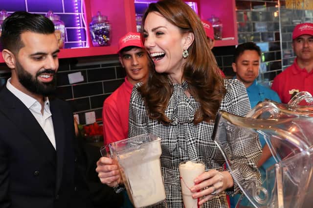 The Duchess of Cambridge at the flagship MyLahore in Bradford. Picture: Chris Jackson/Getty Images.