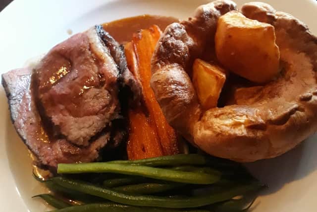 Roast beef Sunday lunch at The Whitehall.