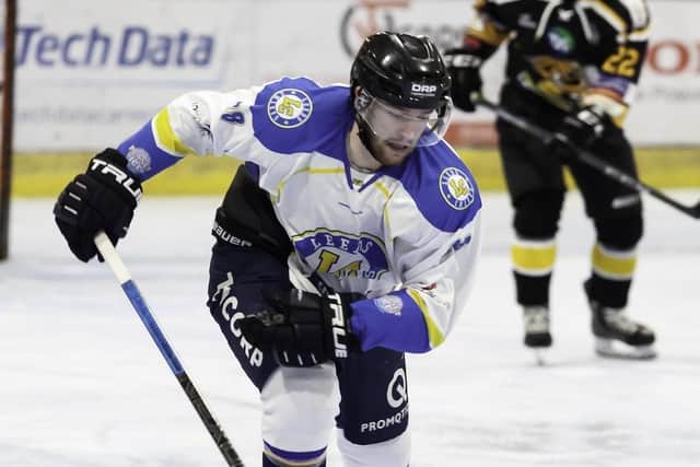 Adam Barnes ended a four-game scoring drought by firing home in the second period against Swindon in Solihull. 
Picture courtesy of Kevin Slyfield