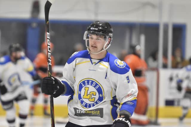 Joe Coulter scored his second in as many matches to get Leeds Chiefs up and running against Milton Keynes on Saturday night. Picture courtesy of Steve Brodie.