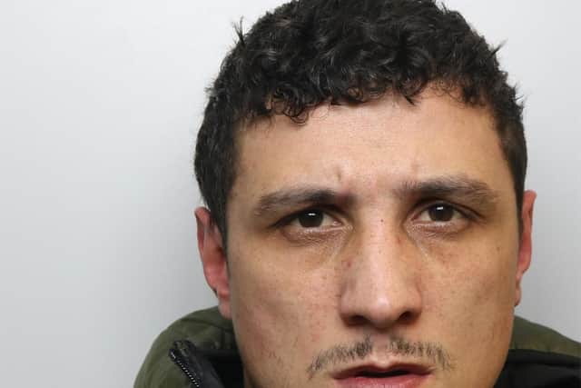 Andrew Semeniuk was arrested outside his former partner's home in possession of a Zombie knife and a Rambo knife
