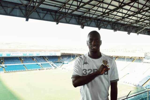 Jean-Kevin Augustin at Elland Road earlier today
