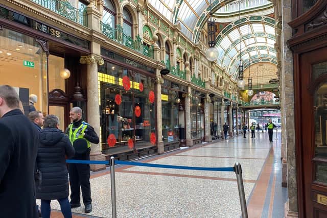 County Arcade is closed as police investigate the incident