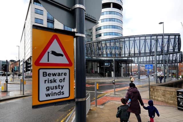 Strong winds are likely to disrupt buses and trains in Leeds tonight