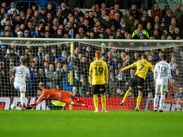 Jed Wallace scored the penalty for Millwall, seconds after Leeds felt the ball went out of play (Pic: Bruce Rollinson)