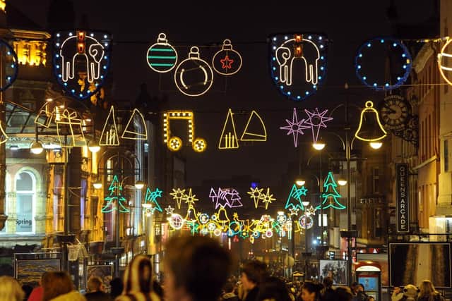 Figures show a decrease in the number of people in Leeds City Centre over the Christmas period.